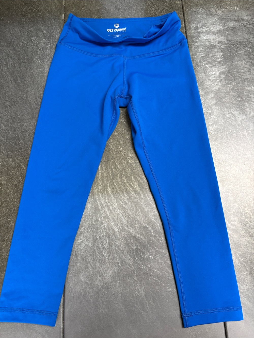 90 Degree By Reflex Kids Electric Blue Athletic Leggings